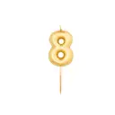 Numeral Metal Candle (8) 8Cm  
