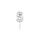 Numeral Metal Candle (5) 8Cm 