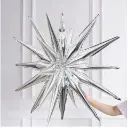 6pcs Aluminum Foil Explosion Star Balloon-Silver