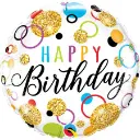 18 inch Birthday Glitter Dots balloon