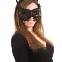 Transparent Black Cat Mask