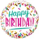 18 inch Birthday Sprinkles balloon