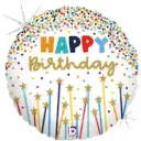  18 inch Birthday Star Candles balloon