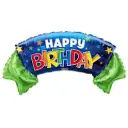  18 inch balloon Happy Birthday stripes