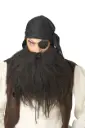 PIRATE BEARD & MOUSTACHE  BLACK