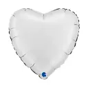 18 Inch Heart Mylar Balloon- White Valentine 