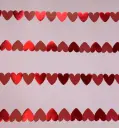 Wrapping Sheet (26x19) Inches- Red Hearts Stripes