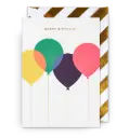 Colourful Floating Balloons Birthday Card