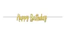 Gold Birthday Letter Banner - Glitter Paper