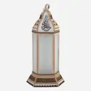 Ramadan Boho Lantern 70cm – Cream & Gold
