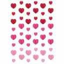 Dimensional Hearts Strings Decoration Paper
