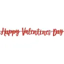 Happy Valentines Day Glitter Letter Banner