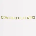 Meri Meri Gold Scallop Congratulations Garland 1.8M