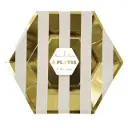Meri Meri Toot Sweet Gold Stripe Plates (Pack of 8)