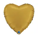 18 Inch Heart Mylar Balloon- Satin Gold