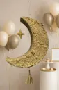 Medium Diecut Golden Moon w/ dangling Star Pinata 60x45cm