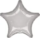 S15 Metallic Silver Star Foil Balloon 19In