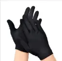 Classic Matte Black Cotton Gloves