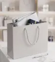 White Gift Bag with Silver Twisted Handles (41x27x31cm)