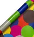 Happiness Bright Confetti Roll Wrap, 3 Metres