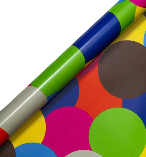 [LD-RW2064] Happiness Bright Confetti Roll Wrap, 3 Metres