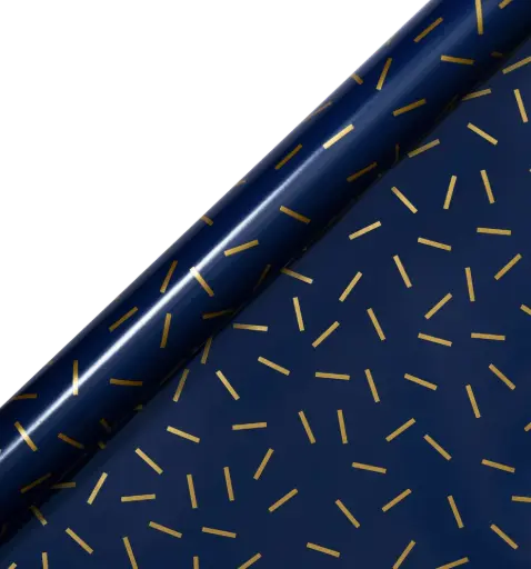 [LD-RW2144] Ikigai Indigo Confetti Roll Wrap, 3 Metres