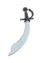 Black Pirate Costume Cutlass with Grey Blade
