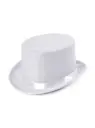 White Satin-Look Costume Top Hat