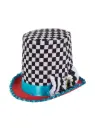 Chequered Mad Hatter Stovepipe Costume Hat