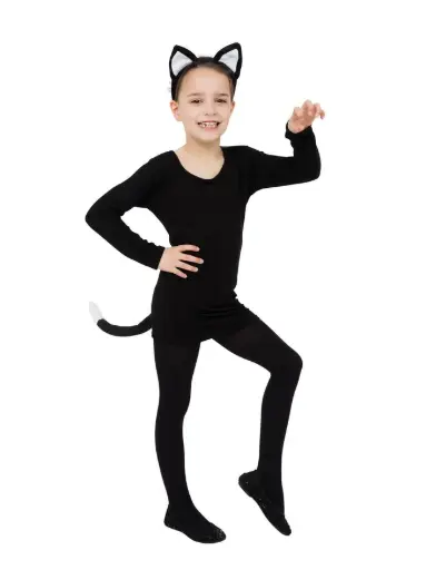 [RU-DS156] Black Cat Ears and Tail Costume Set