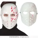 Bloody Hockey Killer Mask, White PVC