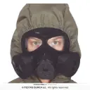Black Gas Mask, PVC - Adult