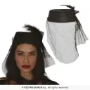 Black Widow Hat with Veil
