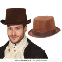 Brown Top Hat with Elastic, Felt