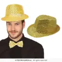 Gold Sequin Gangster Fedora Hat