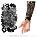 Dragon Temporary Tattoo Sheet, 14x30 cm