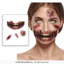 Face Wounds Temporary Tattoo, 14x30 cm