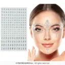 أحجار راين لاصقة للوجه متنوعة - 9×15 سم