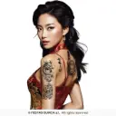 Asian Style Temporary Tattoo Sheet, 14x30 cm