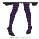 Purple Striped Tights - Adult