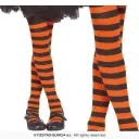 Kids Orange Striped Tights
