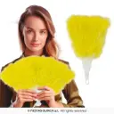 Yellow Feather Fan, 16 Blades
