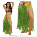 Green Hawaiian Hula Skirt with Flowers, 75 cm
