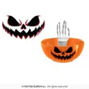 Pumpkins Candy Bowl with Skeleton Hand, 25 cm