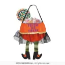 Orange Felt 'Trick or Treat' Bucket, 20 cm