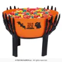 Orange Candy Bowl with Stand, 26x18 cm