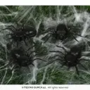 Plastic Spiders, Set of 4 (10 cm)