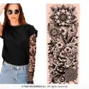 Tattoo Print Sleeves, Black & White - Adult
