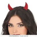Shiny Red Devil Horns Headband
