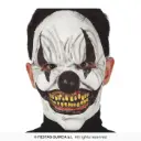 Scary Harlequin Clown Latex Mask